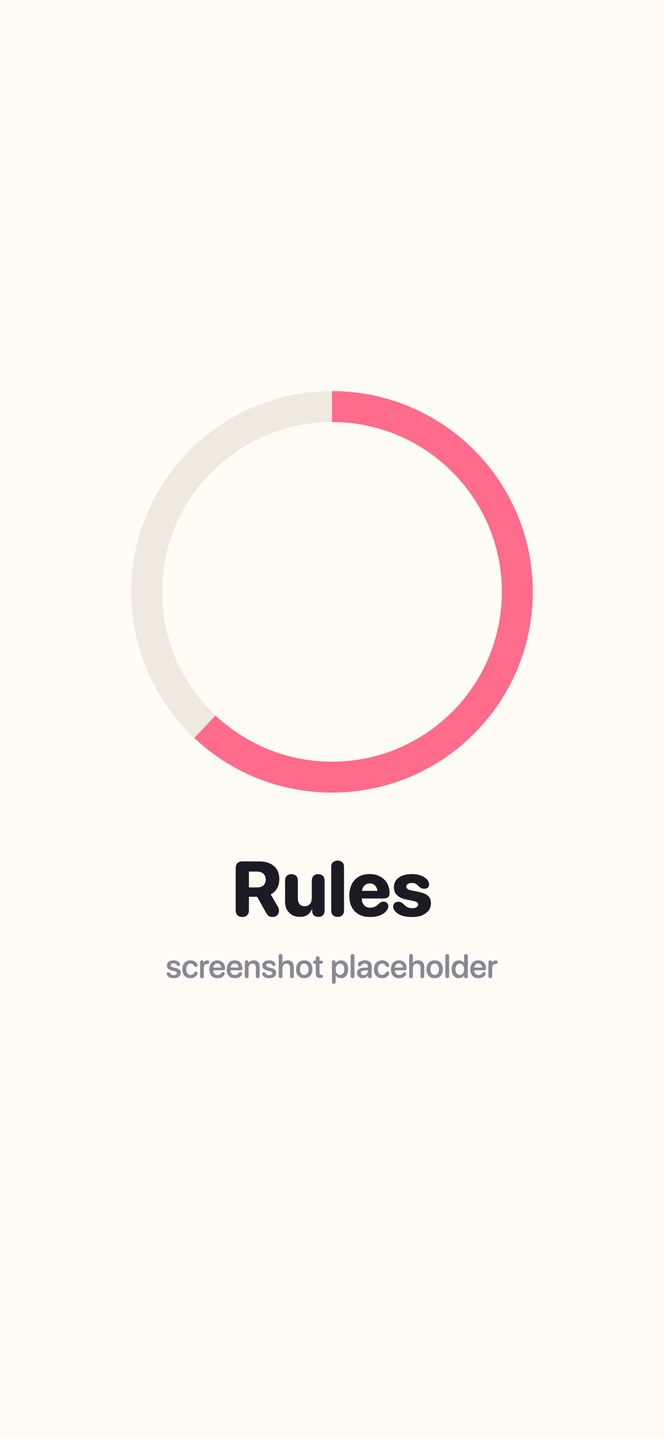The Rules screen: a ring per rule with days used, days left and the date to leave.